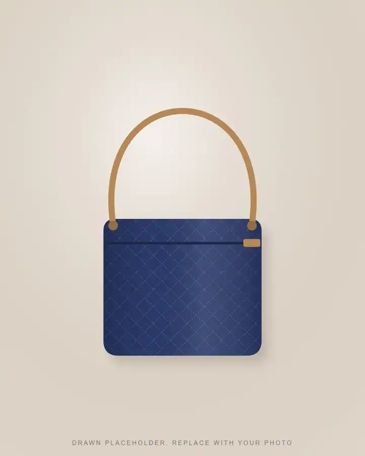 Indigo quilted cotton sling bag