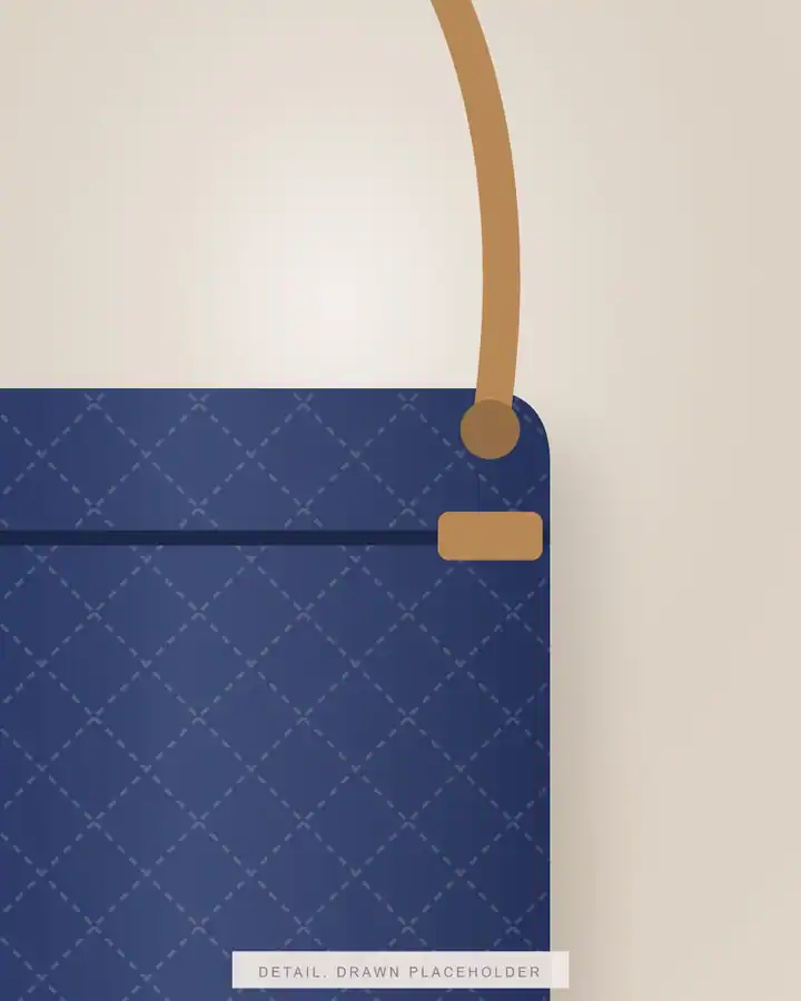 Zip and strap of the Indigo Quilted Sling Bag