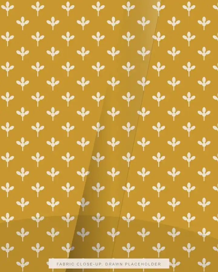 Close view of the cloth of the Mustard Block-Print Co-ord Set