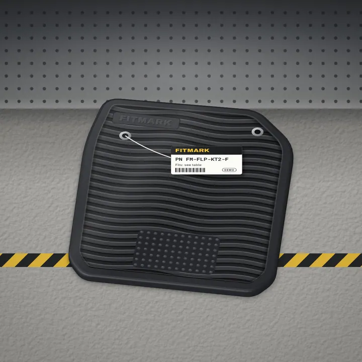 Fitmark demo store, product picture (drawn): All-Weather Floor Liners for Pickups