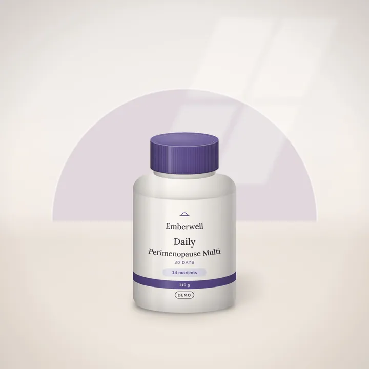 Emberwell demo store, product picture (drawn): Daily Perimenopause Multi
